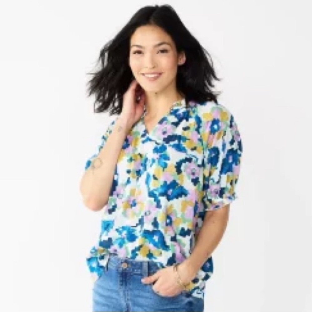 4 for $20: Sonoma Floral Multicolor Blouse